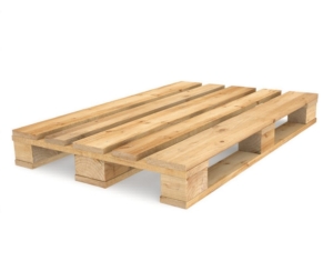 Four Way Pallet with Wooden Blocks
